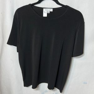Coldwater Creek, women’s top, (XL) solid black, short sleeves, super soft.